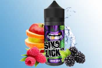 Liquid Gold – Six Licks 120ml Liquid leckerer Fruchtmix aus Himbeeren, Brombeeren und Apfel