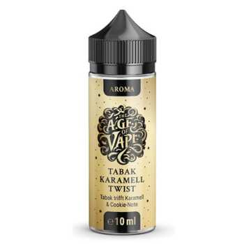 Tabak Karamell Twist The Age of Vape Aroma 10ml / 120ml (Schoko Cookies, Tabak und Karamell)