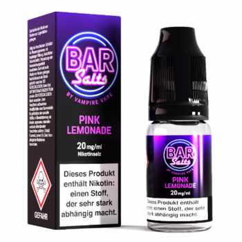 Pink Lemonade Bar Salts Vampire Vape Liquid 10ml (Geschmack von Beerenlimonade)