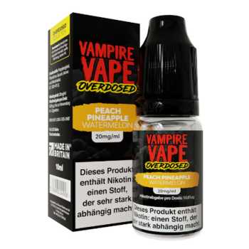 Peach Pineapple Watermelon Vampire Vape Overdosed Nikotinsalz Liquid 10ml