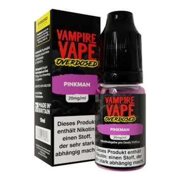 Pinkman Vampire Vape Overdosed Nikotinsalz Liquid 10ml (roter Beerenmix mit Zitrus und kühlender Note)