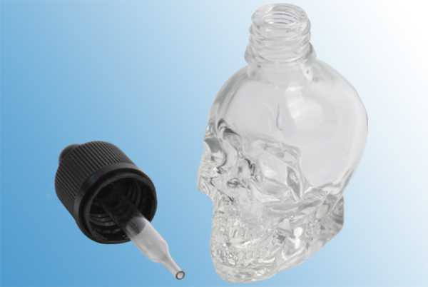 30 ml Glasflasche Skull