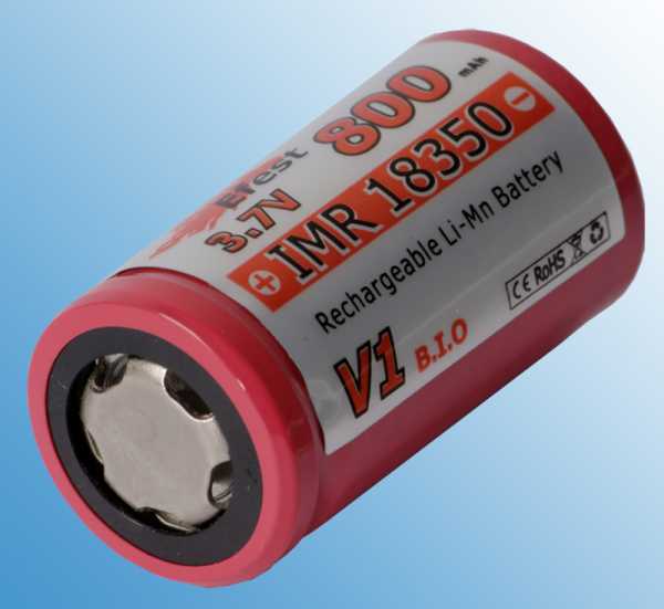 Efest IMR 18350 800mAh - wiederaufladbar 3.7V LiMn Akku