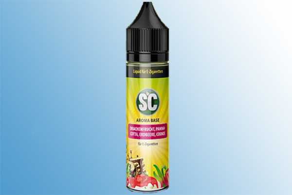 Drachenfrucht, Pannacotta, Erdbeere, Cookie SC Liquid 60ml leckerer Mix aus Drachenfrucht und Erdbeeren auf einer cremigen Pannacotta und Kekse