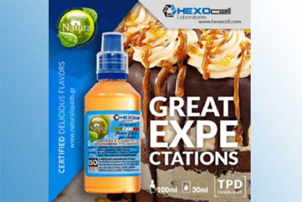Great Expectations – Hexocell Shake & Vape 30ml/100ml cremige Schokotorte mit Schokoglasur und Sahne-Karamell