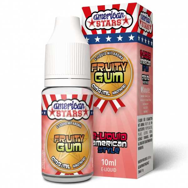 Fruity Gum American Stars Liquid 10ml Erdbeer / Kiwi Kaugummi