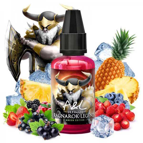 Ragnarok Legend A&L e-liquide 30ml Aroma Fruchtmix aus Erdbeeren, Brombeeren, Himbeeren und Heidelbeeren mit Frische Kick und feiner Ananas Note