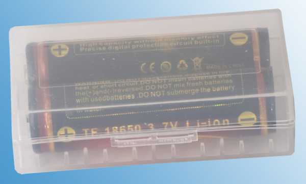 18650 Batterie Tragetasche - clear Battery case