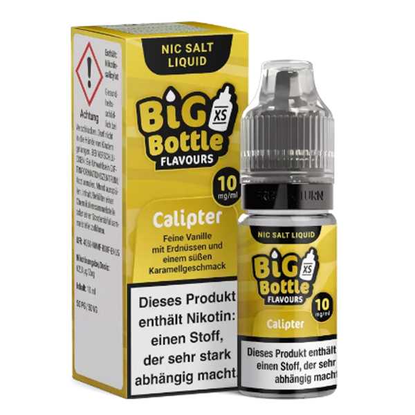 Big Bottle Calipter Nikotinsalz Liquid 10ml (Vanille, Erdnuss und Karamell)