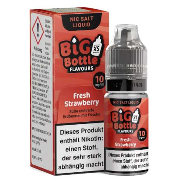 Big Bottle Fresh Strawberry Nikotinsalz Liquid 10ml (Erdbeere und Frische)