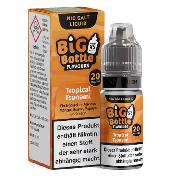 Big Bottle Tropical Tsunami Nikotinsalz Liquid 10ml (exotischer Früchtemix aus Mango, Guave, Papaya, Ananas und Frische)