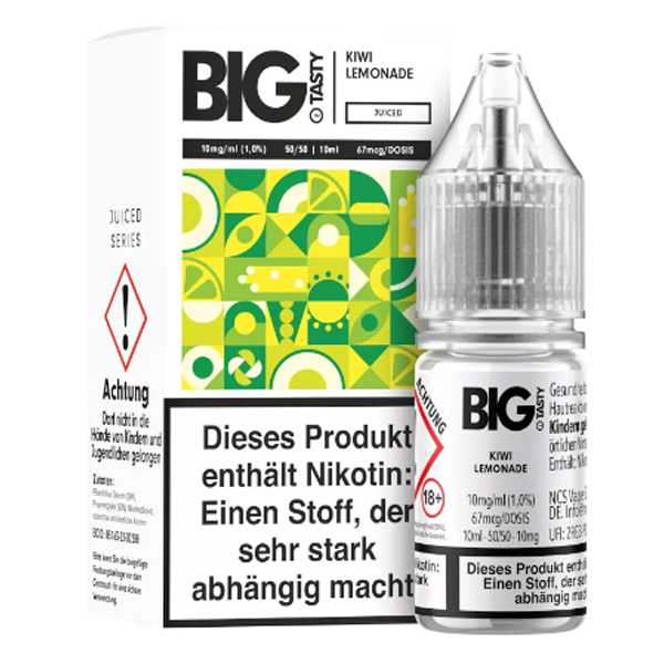 Kiwi Lemonade Big Tasty Nikotinsalz Liquid 10ml (Kiwi Lemonade mit Frische)