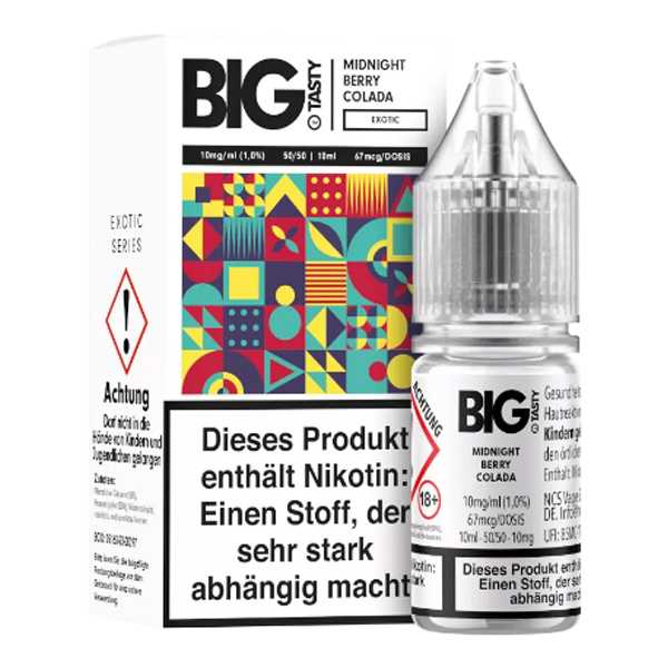 Midnight Berry Colada Big Tasty Nikotinsalz Liquid 10ml (Brombeeren, Erdbeeren und Kokosnuss)