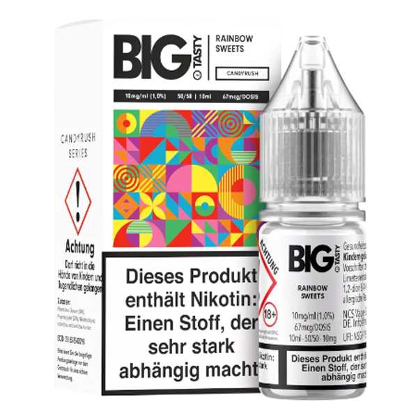 Rainbow Sweets Big Tasty Nikotinsalz Liquid 10ml (Bonbons mit Zitrus und Beeren Geschmack)