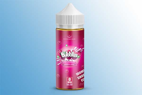 Sour Strawberry Bubble Gum – Bubbles 120ml Liquid erfrischender Erdbeer Kaugummi