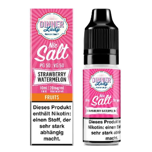 Strawberry Watermelon Dinner Lady Nikotinsalz Liquid 10ml 20mg (Erdbeer trifft Wassermelone)