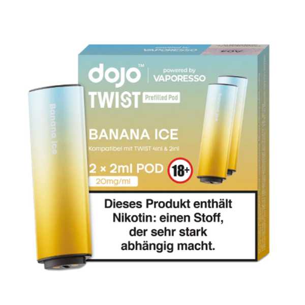 Banana Ice 20mg Vaporesso Dojo Twist Pod 2 Stück (Banane mit kühler Note)