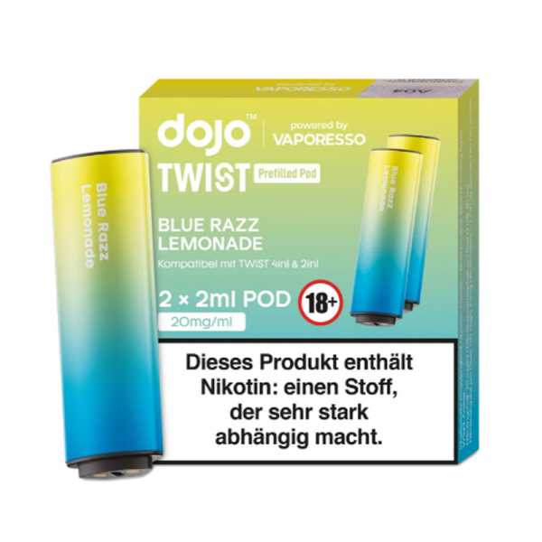 Blue Razz Lemonade 20mg Vaporesso Dojo Twist Pod 2 Stück (Blaubeer & Himbeer Limonade)