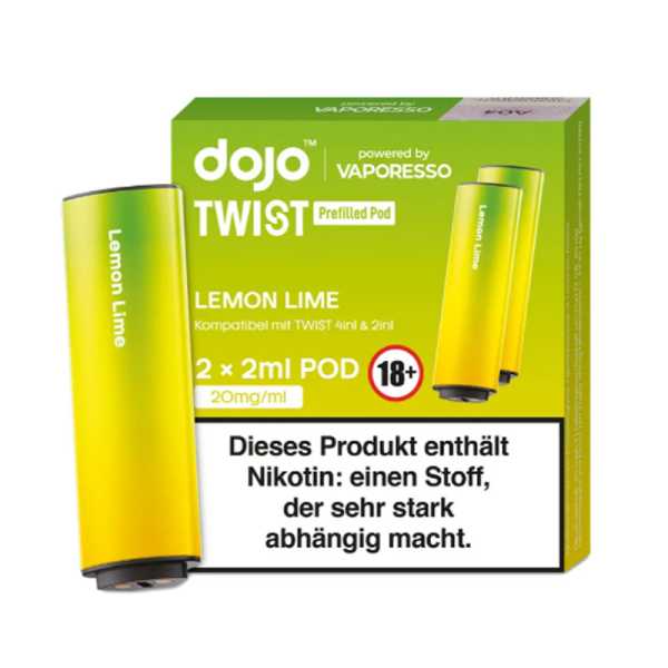Lemon Lime 20mg Vaporesso Dojo Twist Pod 2 Stück (erfrischender Zitronen / Limetten Mix)