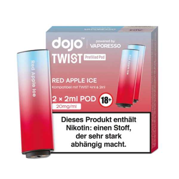 Red Apple Ice 20mg Vaporesso Dojo Twist Pod 2 Stück (roter Apfel mit kühler Note)