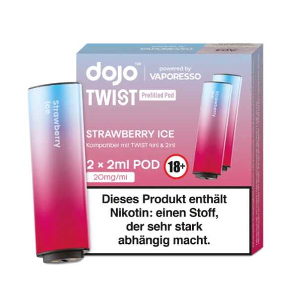 Strawberry Ice 20mg Vaporesso Dojo Twist Pod 2 Stück (Erdbeer mit kühler Note)