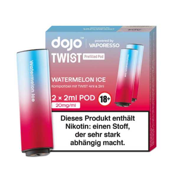 Watermelon Ice 20mg Vaporesso Dojo Twist Pod 2 Stück (Wassermelone mit kühler Note)