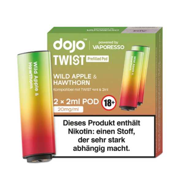 Wild Apple Hawthorn 20mg Vaporesso Dojo Twist Pod 2 Stück (Apfel mit Beerenfrüchte)