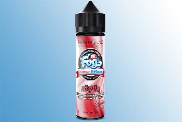 Alpha Dr. Fog Famous Ice Cream Liquid 60ml Wassermelonensorbet mit frischen tropischen Früchten