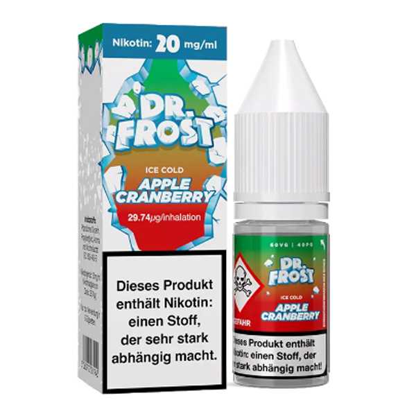 Apple Cranberry Dr. Frost Nikotinsalz Liquid 20mg / 10ml (Apfel und Cranberry mit Kühle)