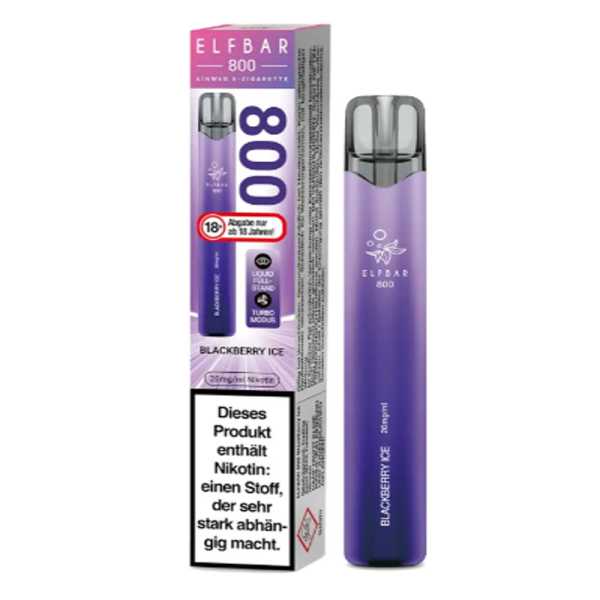 Blackberry Ice Elfbar 800 E-Zigarette 20mg NicSalt (Brombeer mit kühler Note)