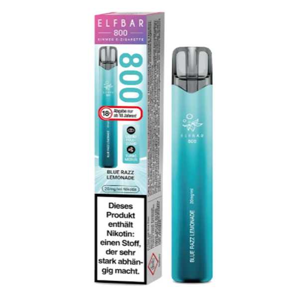 Blue Razz Lemonade Elfbar 800 E-Zigarette 20mg NicSalt (erfrischende Blaubeer Limonade)