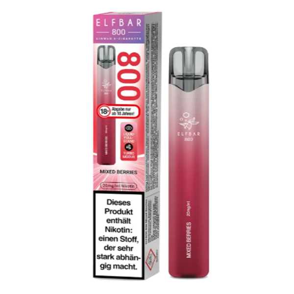 Mixed Berries Elfbar 800 E-Zigarette 20mg NicSalt (leckerer Beerenmix)