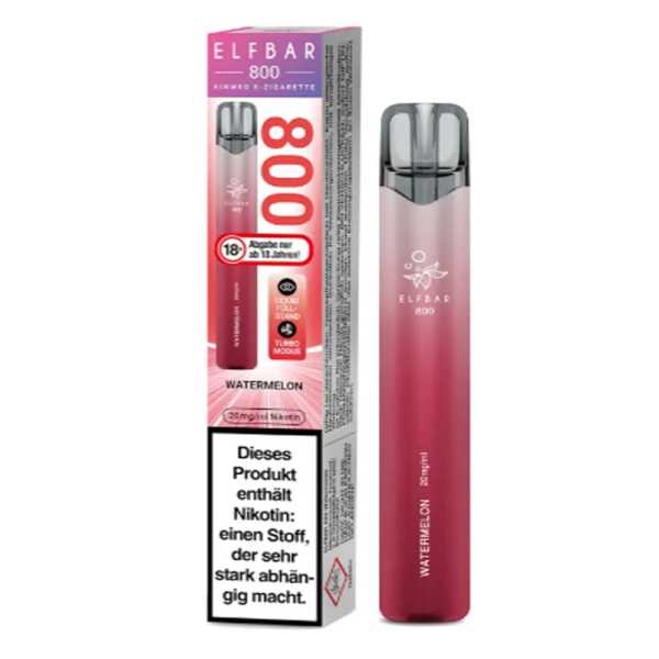 Watermelon Elfbar 800 E-Zigarette 20mg NicSalt (leckerer Wassermelonen Geschmack)