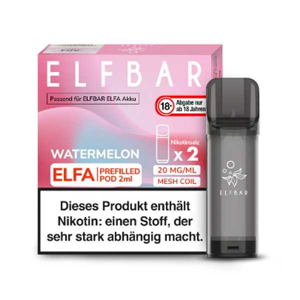 Watermelon 20mg Elf Bar Elfa Pod 2 Stück (süße erfrischende Wassermelone)