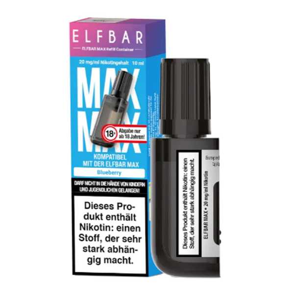 Blueberry Elfbar MAX Refill 10ml NicSalt 20mg (Blaubeer mit leichter Frische)