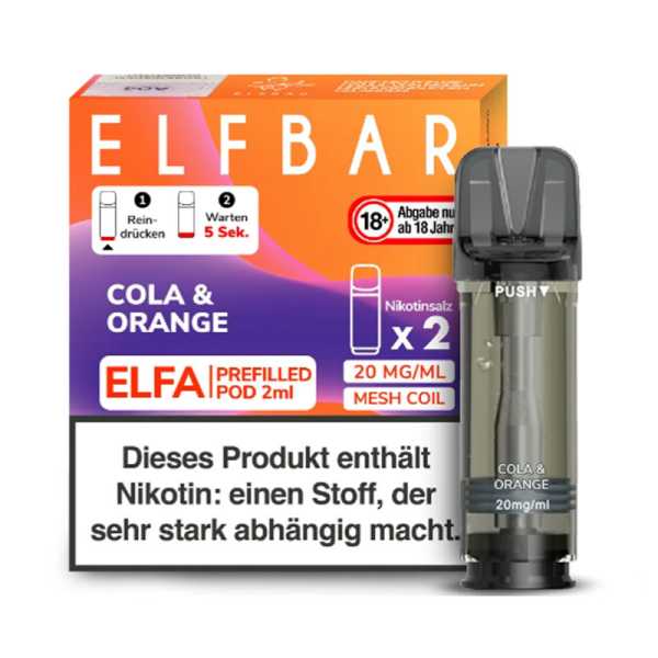 Cola & Orange 20mg Elf Bar Elfa Pod erfrischend fruchtig