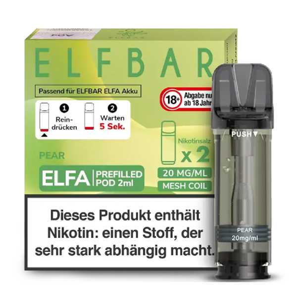 Pear 20mg Elfbar Elfa Pod 2 Stück (Birnen Geschmack)