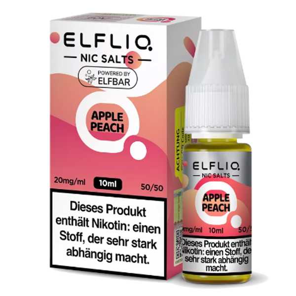 Apple Peach ELFLIQ Nikotinsalz Liquid 10ml (Fruchtmix Apfel und Pfirsich)