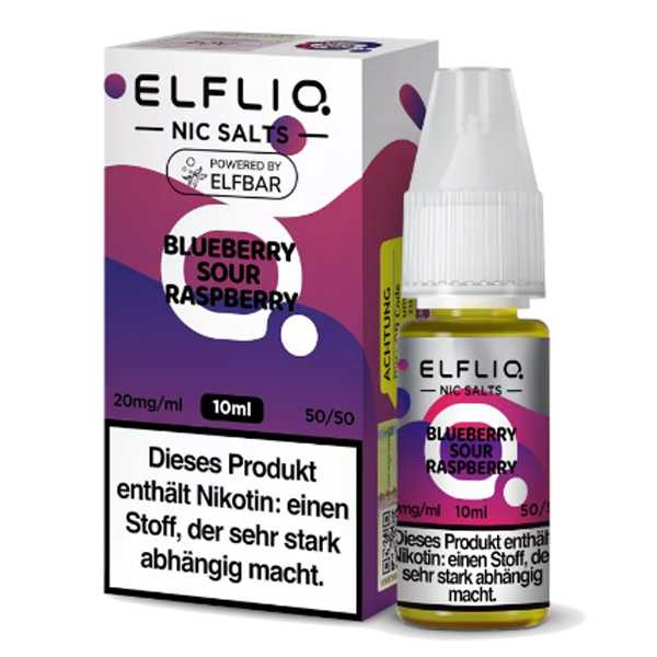 Blueberry Sour Raspberry ELFLIQ Nikotinsalz Liquid 10ml (süße und saure Blau- und Himbeeren)