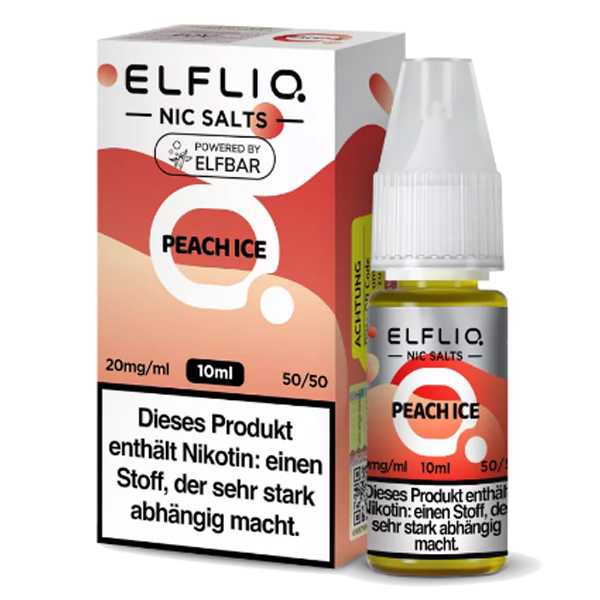 Peach Ice ELFLIQ Nikotinsalz Liquid 10ml (Pfirsich mit frischer Note)