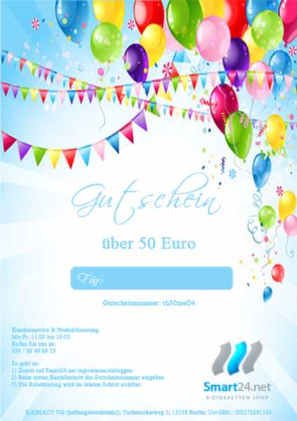 Geburtstagsgutschein Variante 12