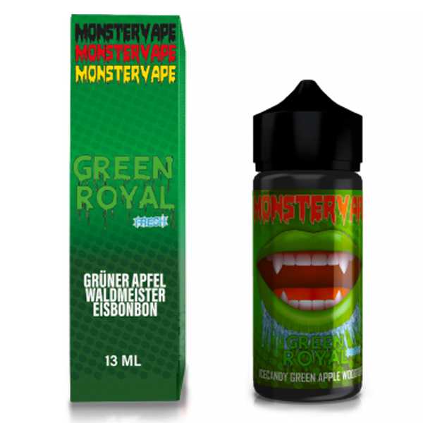 Green Royal Fresh MonsterVape Aroma Longfill 10ml / 120ml Mix aus Eisbonbons, grünem Apfel, Waldmeister und Frische