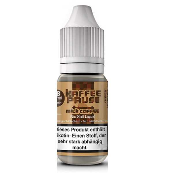 Milk Coffee Steamshots Nikotinsalz Liquid 10ml intensiver Kaffee mit cremiger Milch