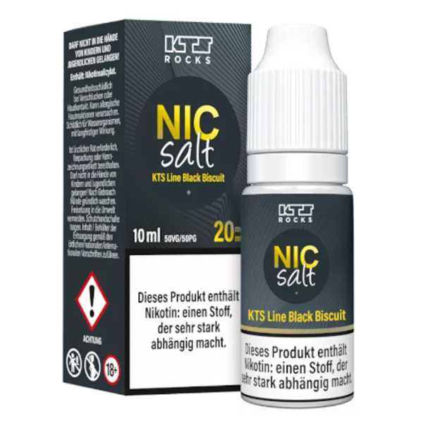 Black Biscuit KTS Nikotinsalz Liquid 10ml 20mg (Bisquitteig mit fruchtiger Mischung)