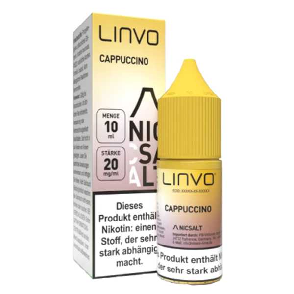 Cappuccino Linvo Nikotinsalz 10ml Liquid – Cremiger Kaffeegenuss für unterwegs