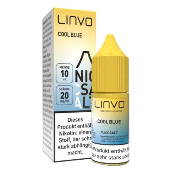 Cool Blue Linvo Nikotinsalz 10ml Liquid – Blaubeere trifft auf erfrischende Kühle