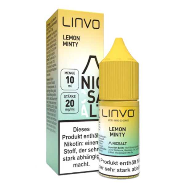 Lemon Minty Linvo Nikotinsalz 10ml Liquid – Zitrusfrische trifft auf kühle Minze