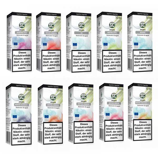 Menthol & Frucht Probierbox SC Liquid 10 x 10ml