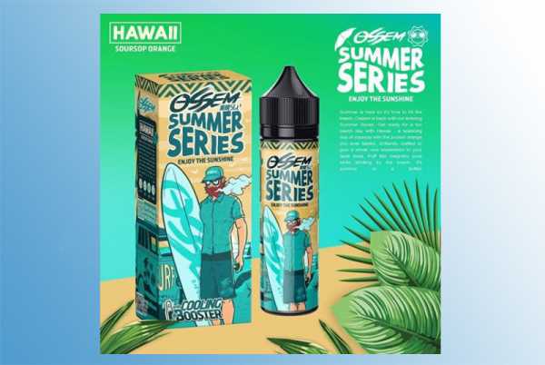 Hawaii Ossem Liquid 60ml + Cooling Booster Soursop Frucht trifft auf Orange