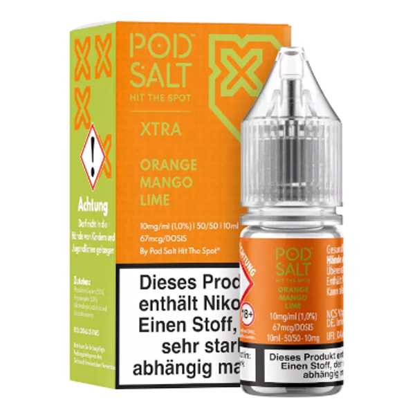 Orange Mango Lime Pod Salt X Nikotinsalz Liquid 10ml (Fruchtmix Orange, Mango und Limette)